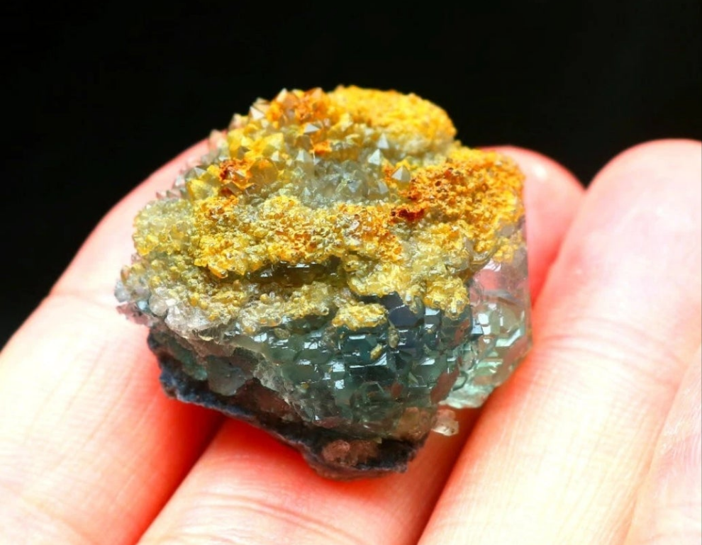Blue Phantom Cubic Fluorite