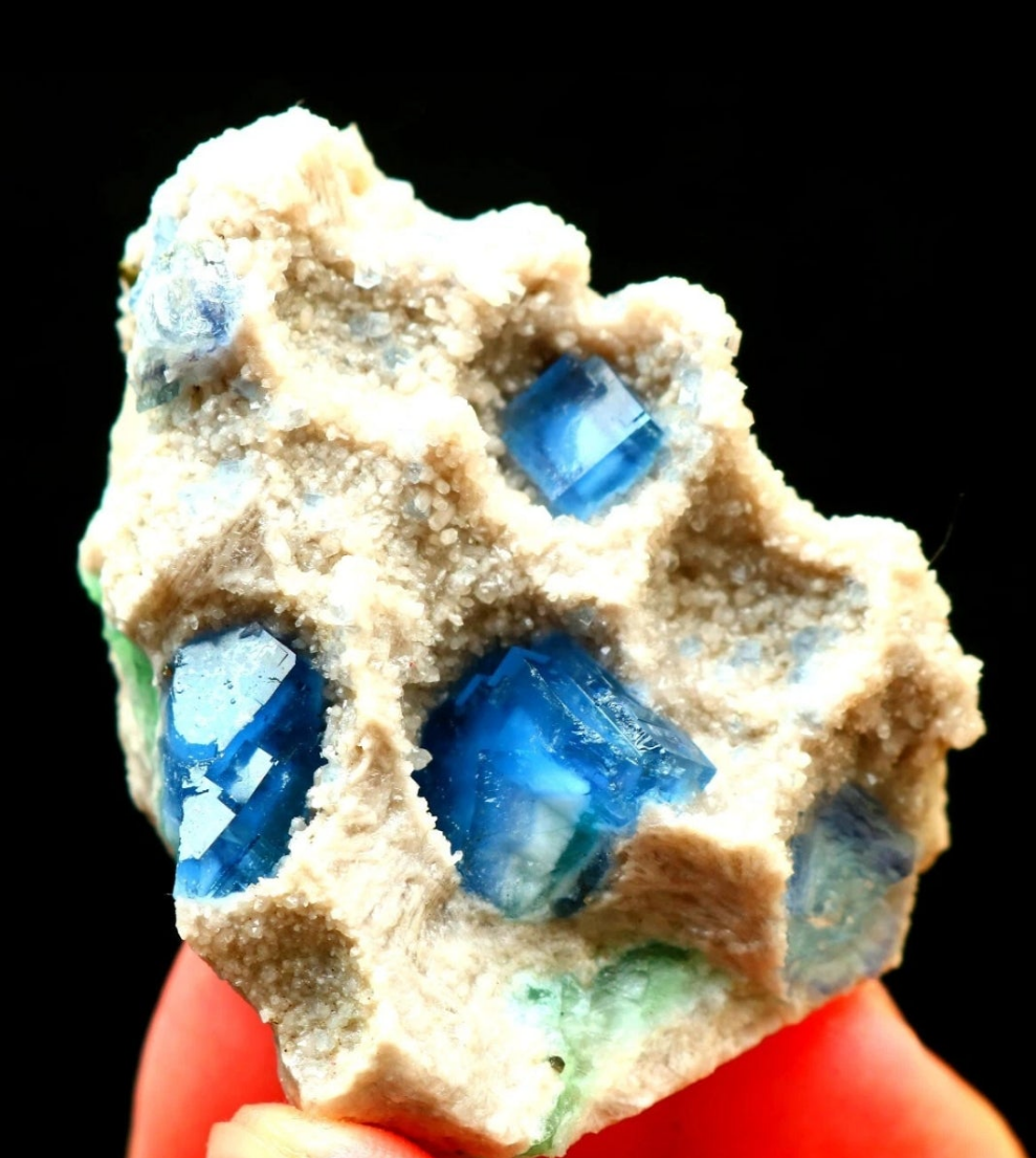 Blue Phantom Cubic Fluorite