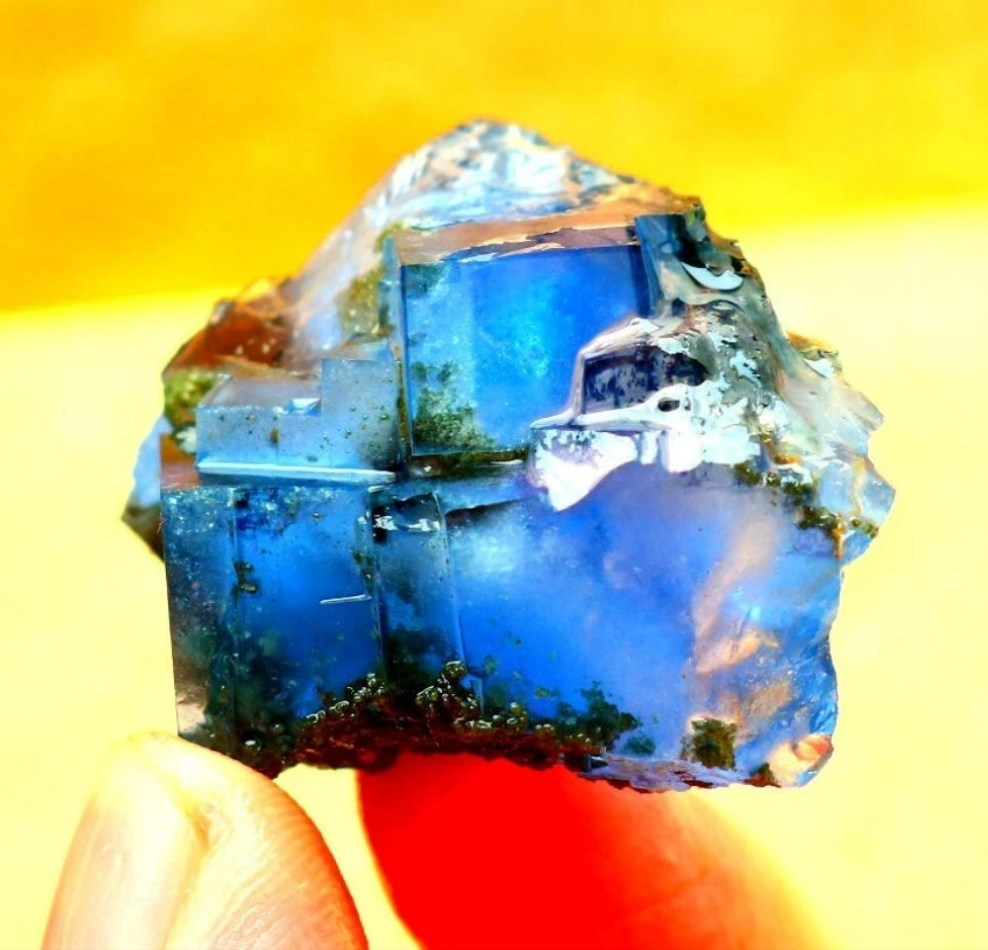 Blue Phantom Cubic Fluorite