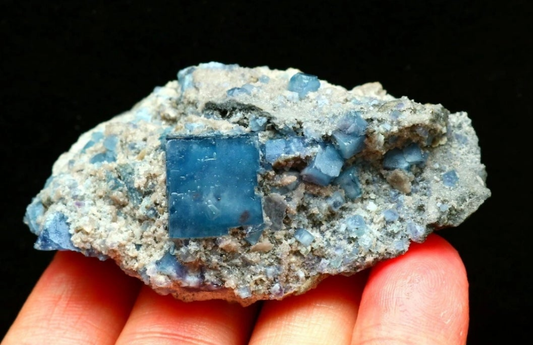Blue Phantom Cubic Fluorite