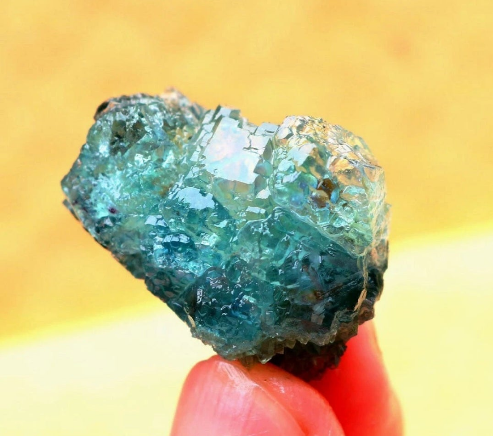Green/Blue Phantom Cubic Fluorite