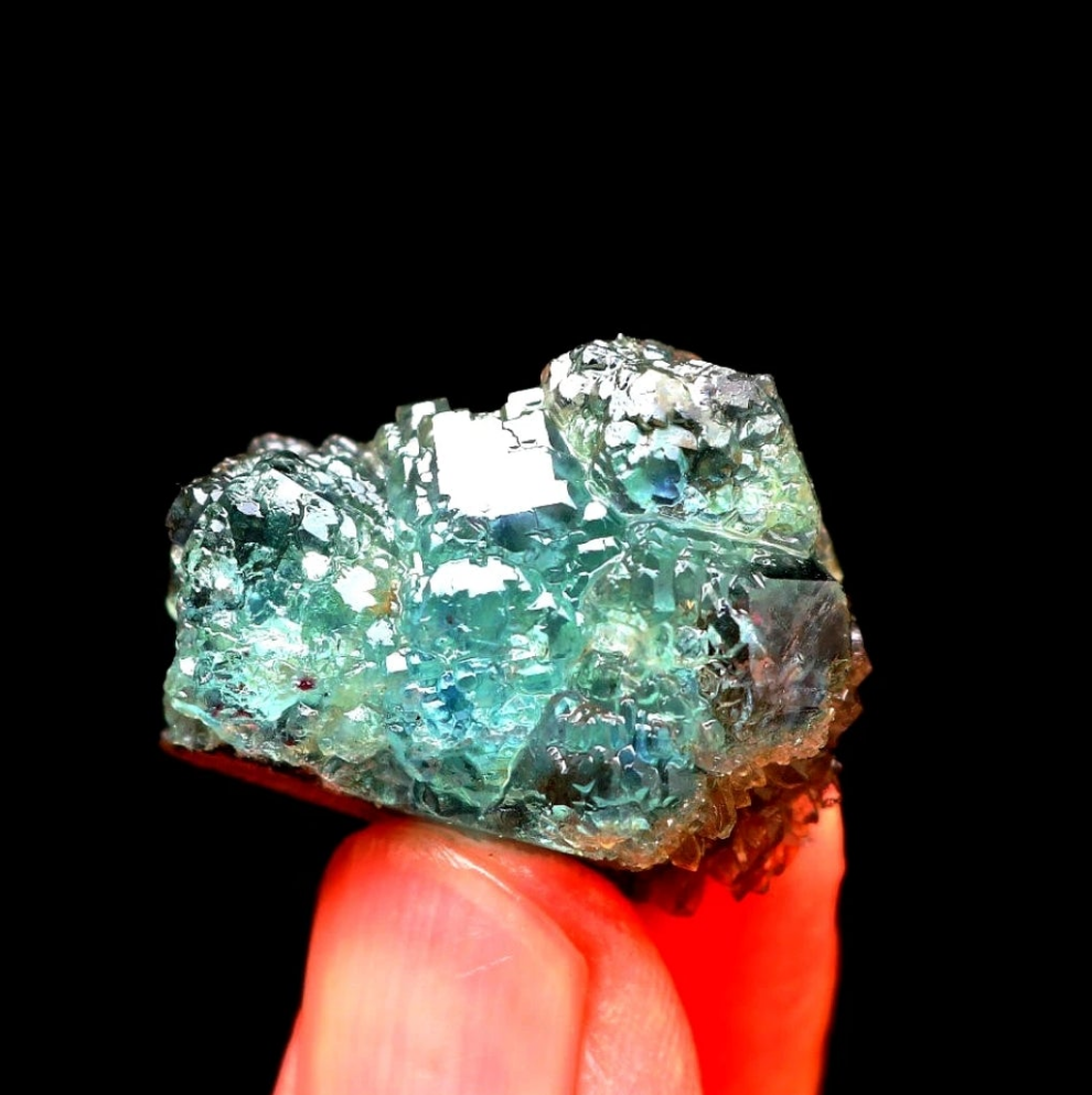 Green/Blue Phantom Cubic Fluorite