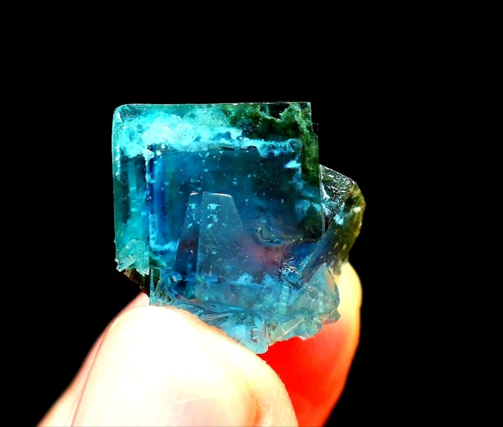Green/Blue Phantom Cubic Fluorite