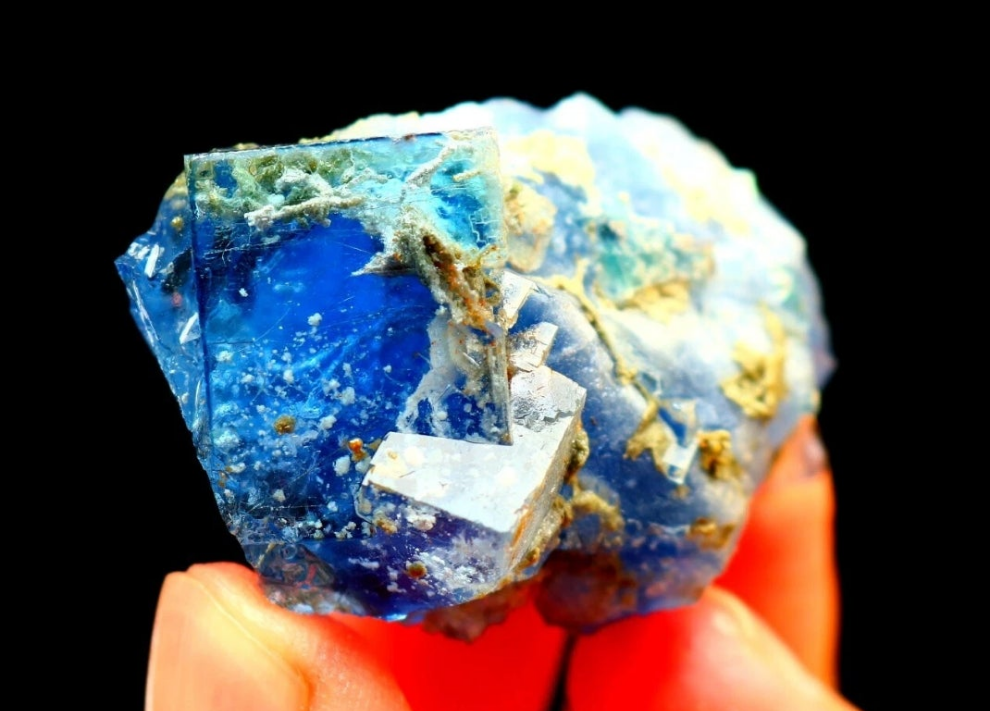 Blue Phantom Cubic Fluorite