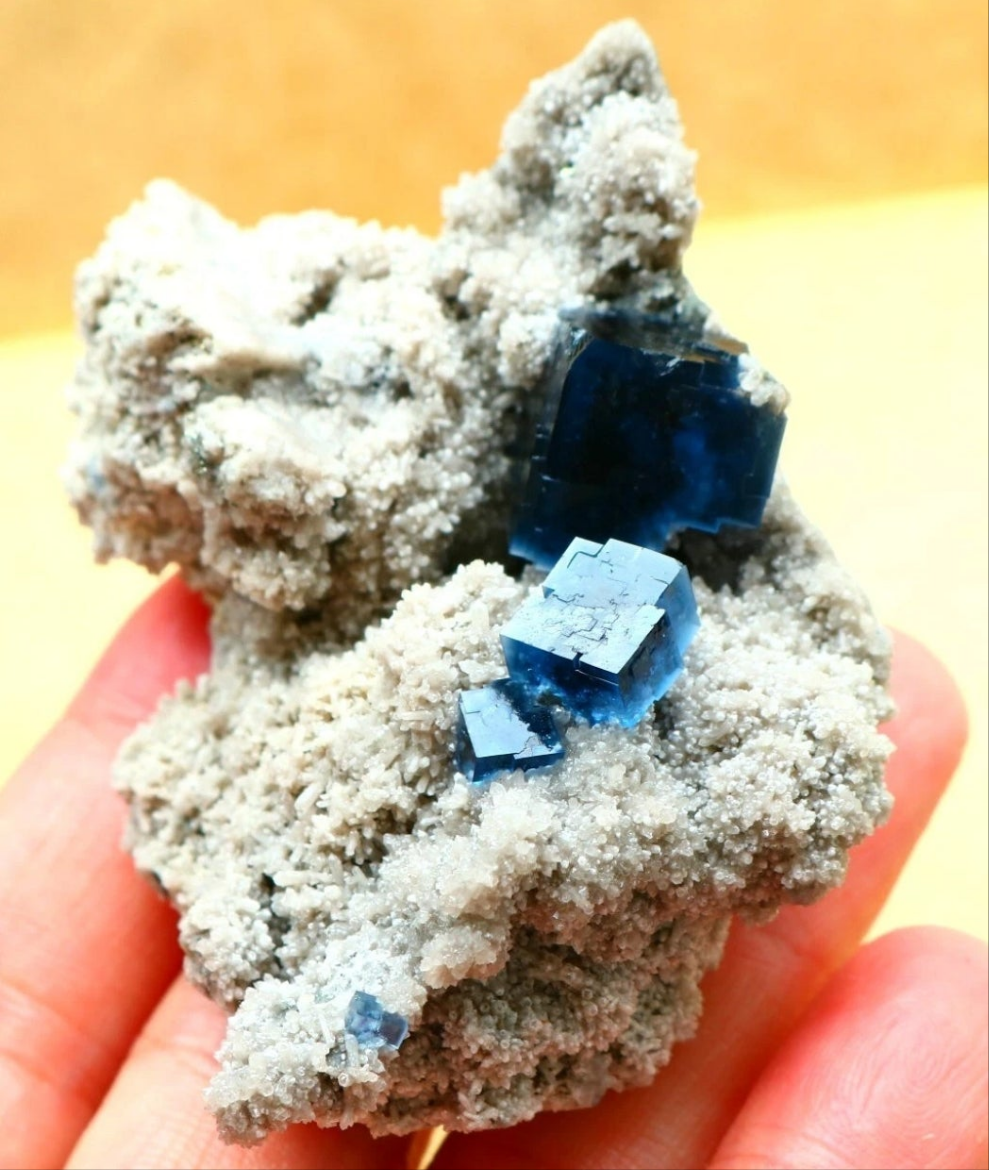 Blue Phantom Cubic Fluorite