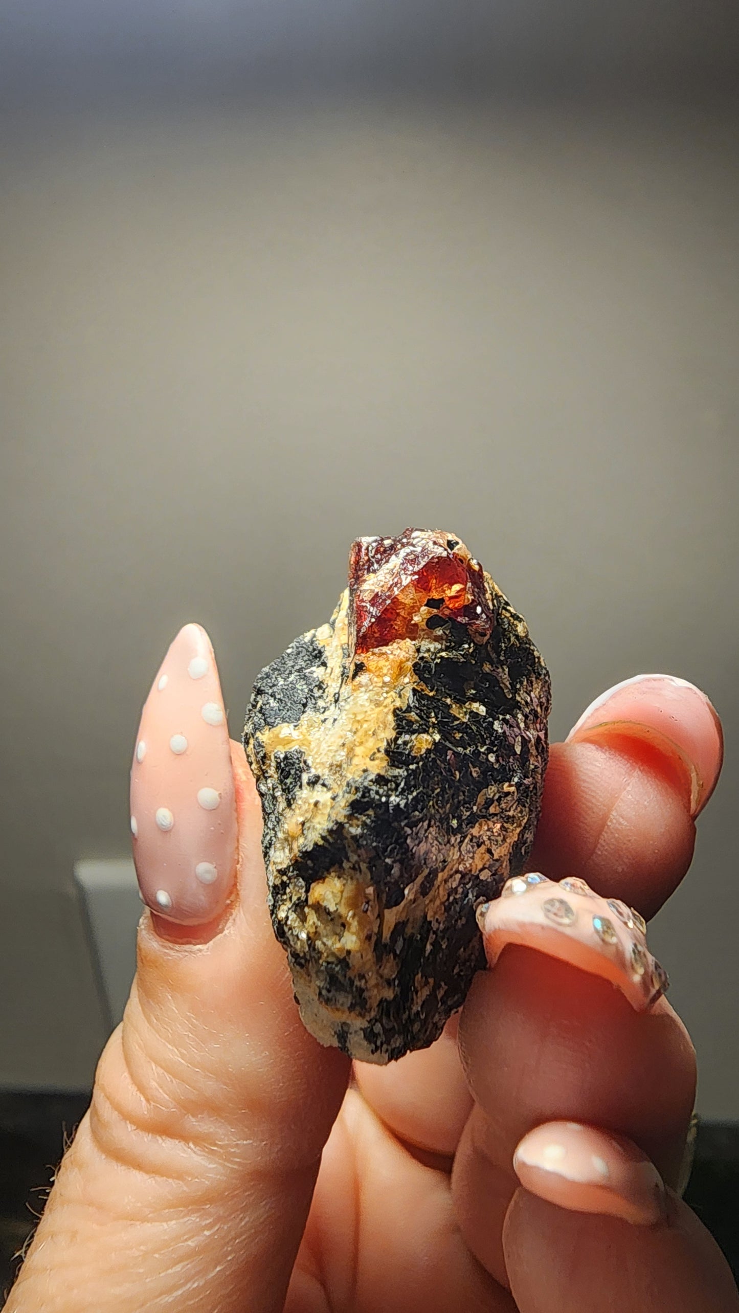 Red Zircon on Matrix B70