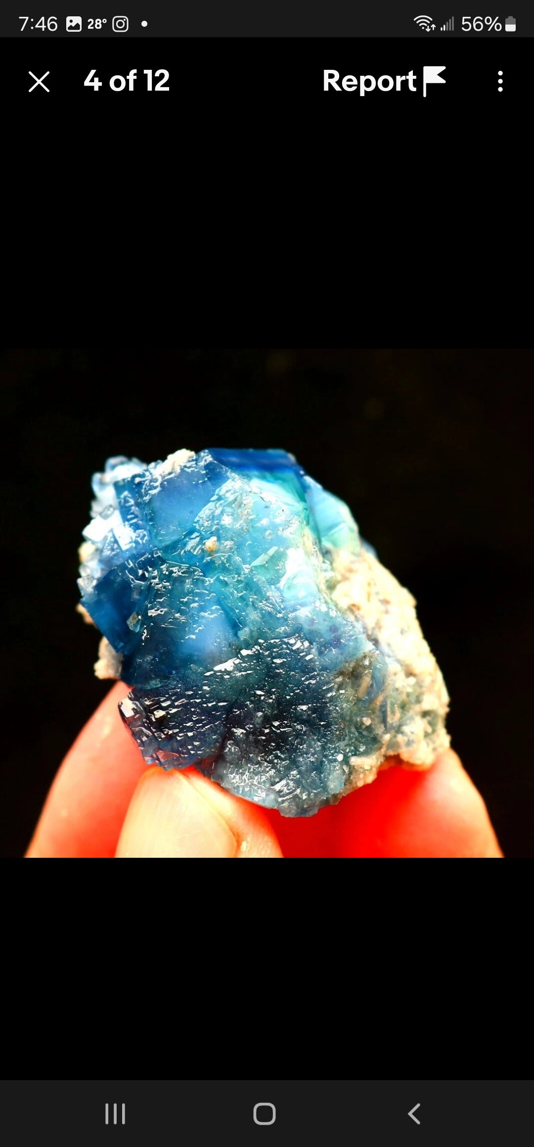 Blue Phantom Cubic Fluorite