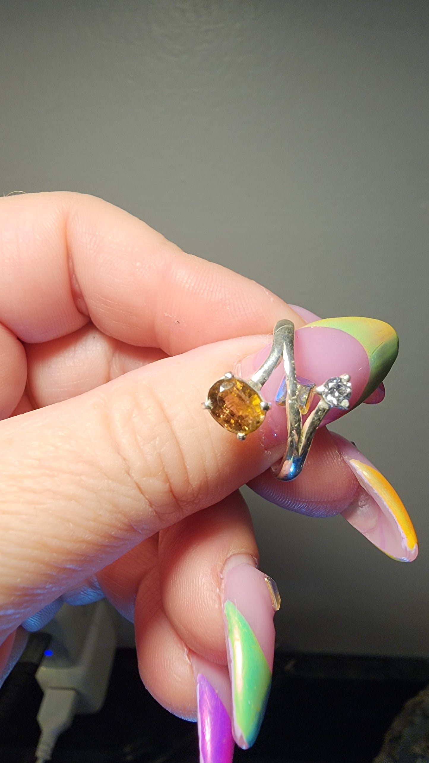 Handmade 925 Sterling Silver Sphene Ring Sz 7