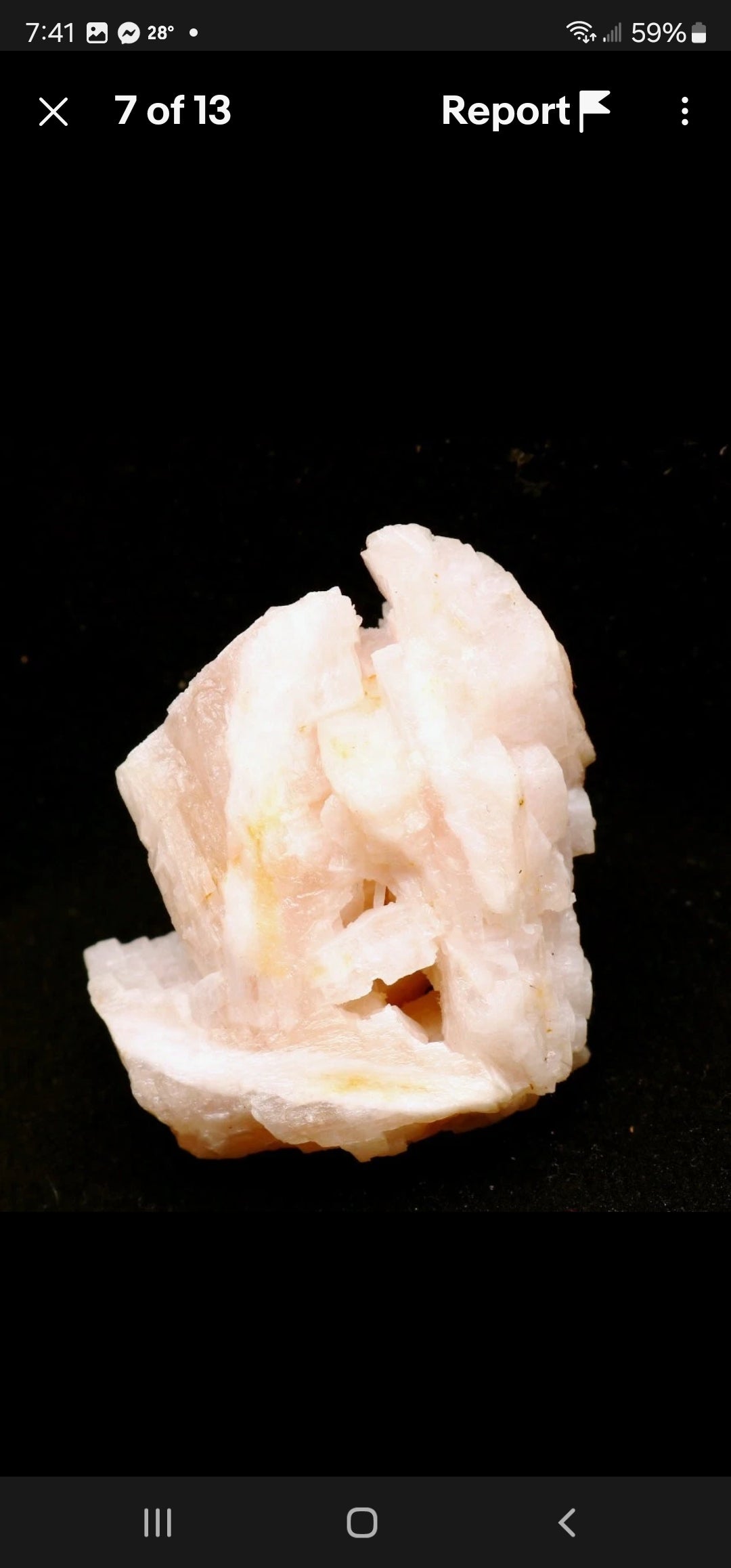 Pink Fluorescent Calcite with Dolomite