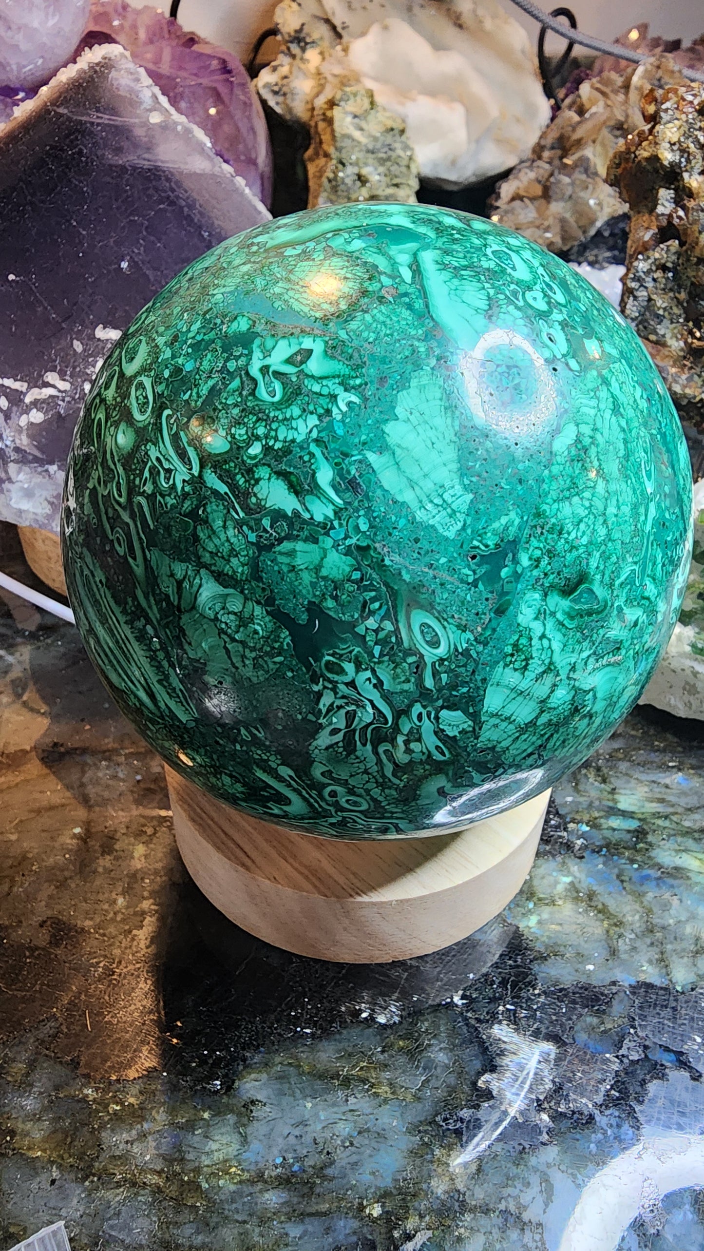 1.74kg Malachite Sphere
