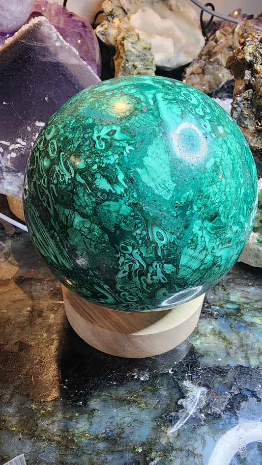 1.74kg Malachite Sphere