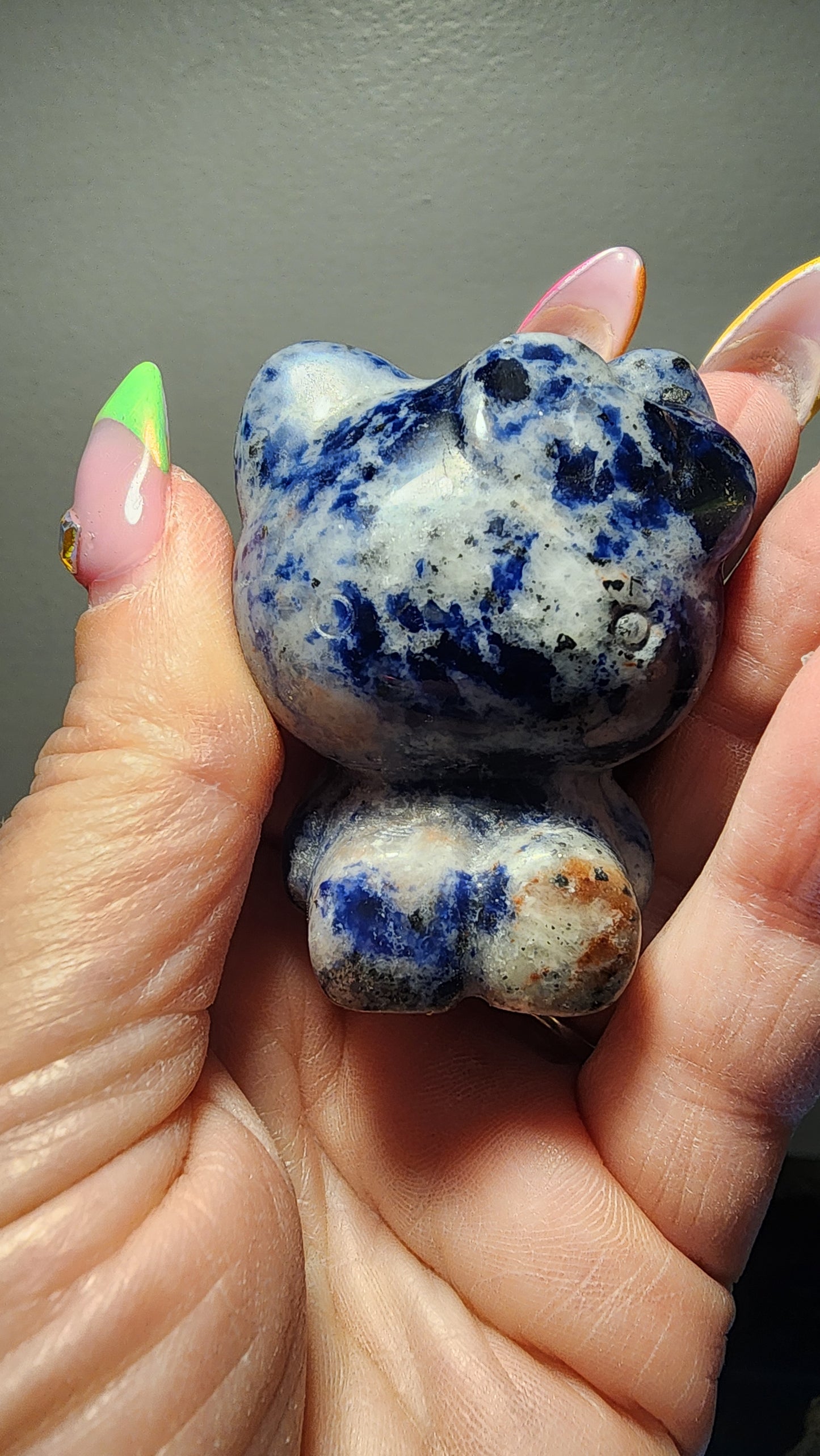 Sodalite Hello Kitty Carving