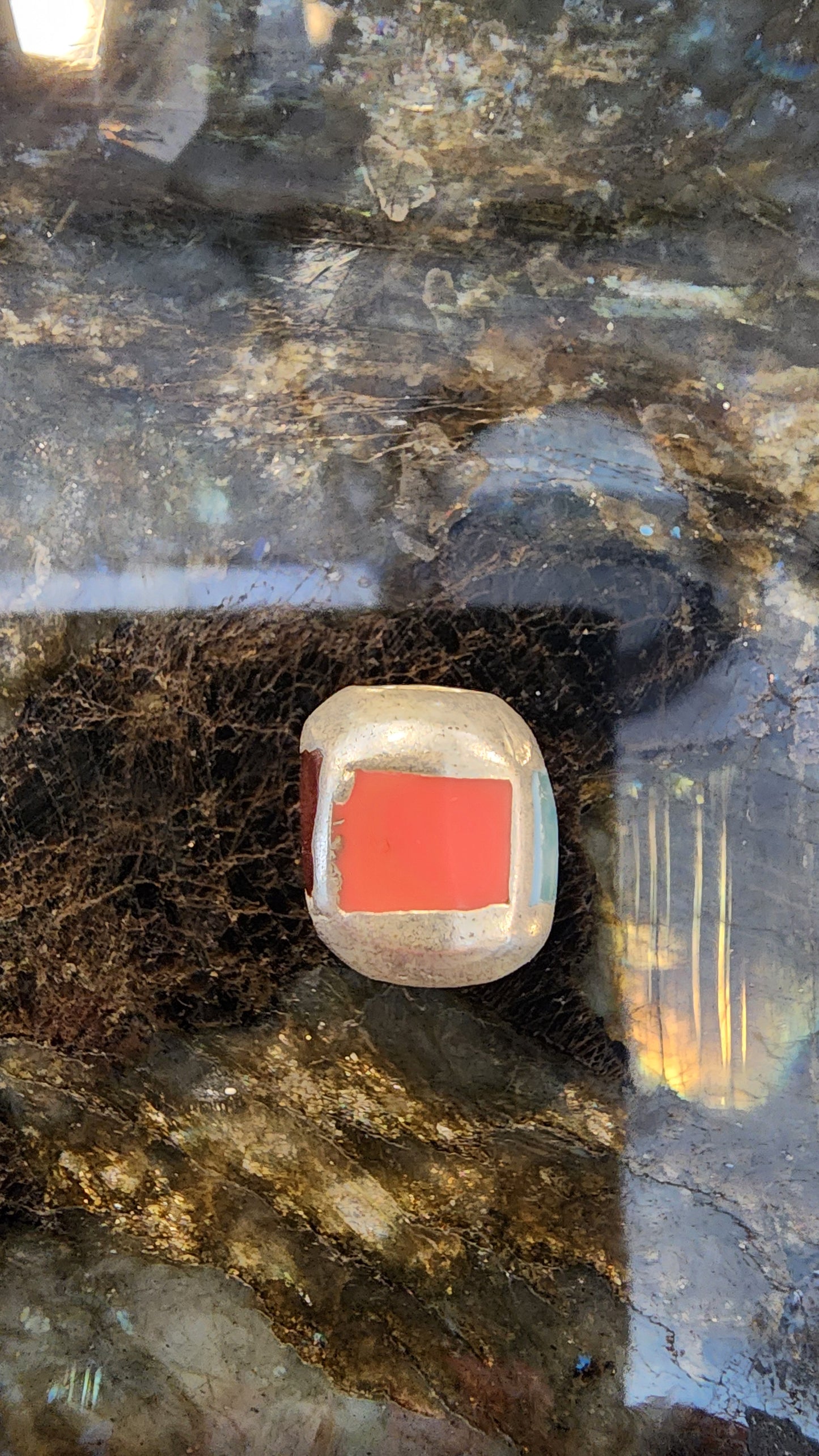 High Quality Larimar, Chalcedony & Dominican Amber Pandora Bracelet Charm 925 Silver