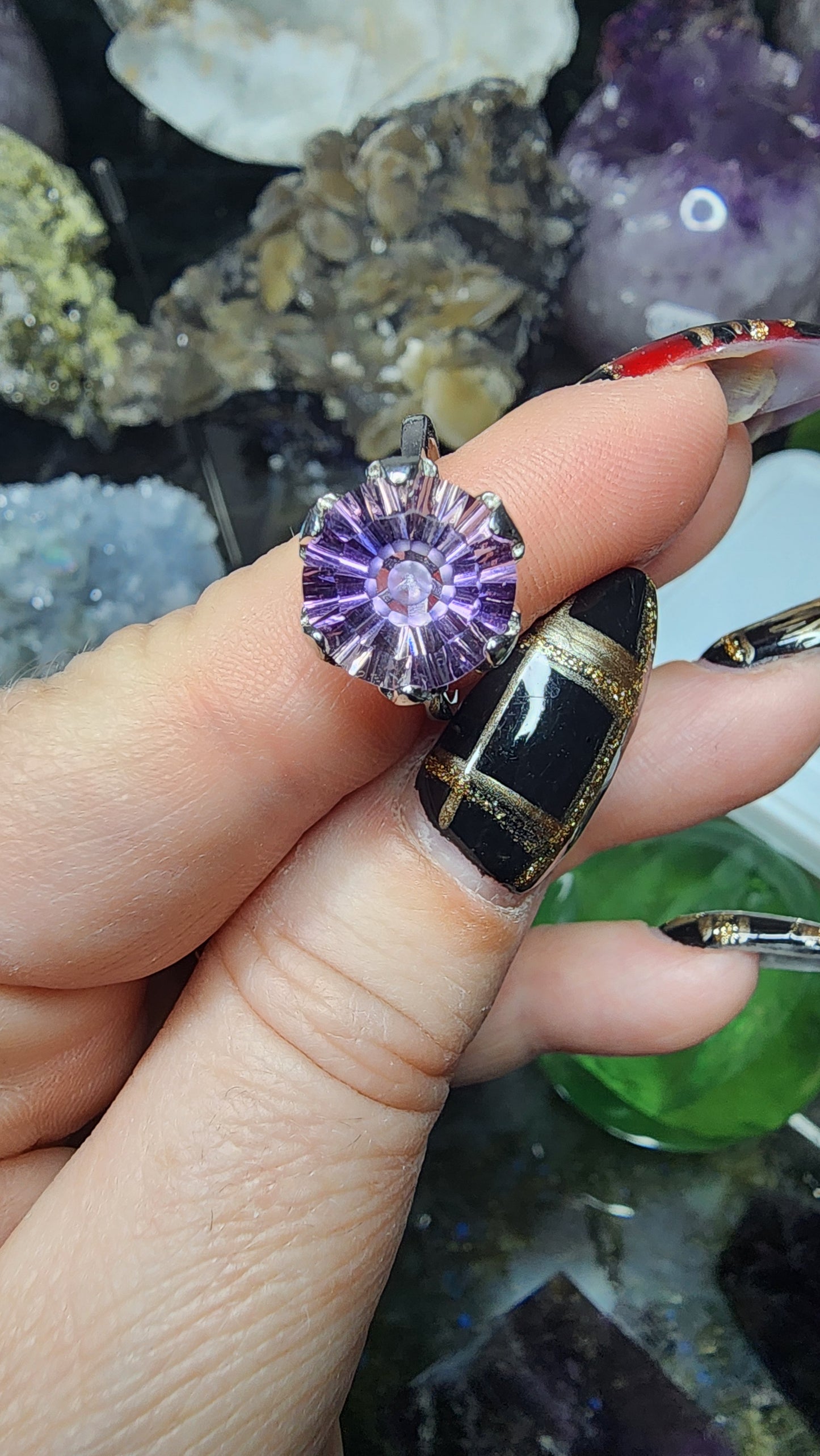 925 Sterling Silver and Natural Ametrine Ring Sz 6.5