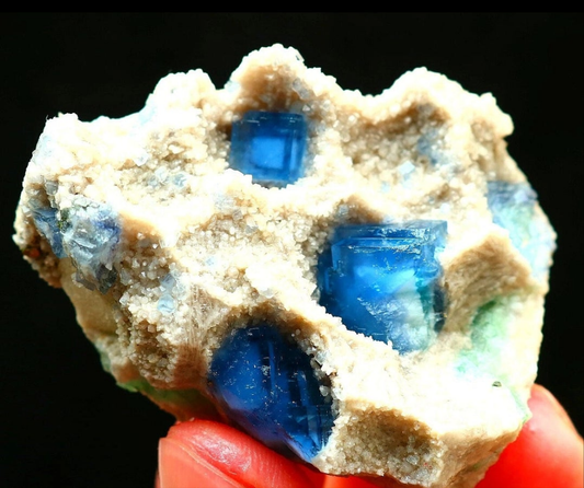 Blue Phantom Cubic Fluorite