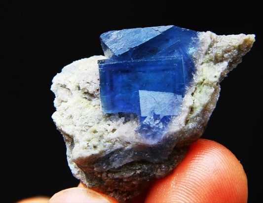 Blue Phantom Cubic Fluorite