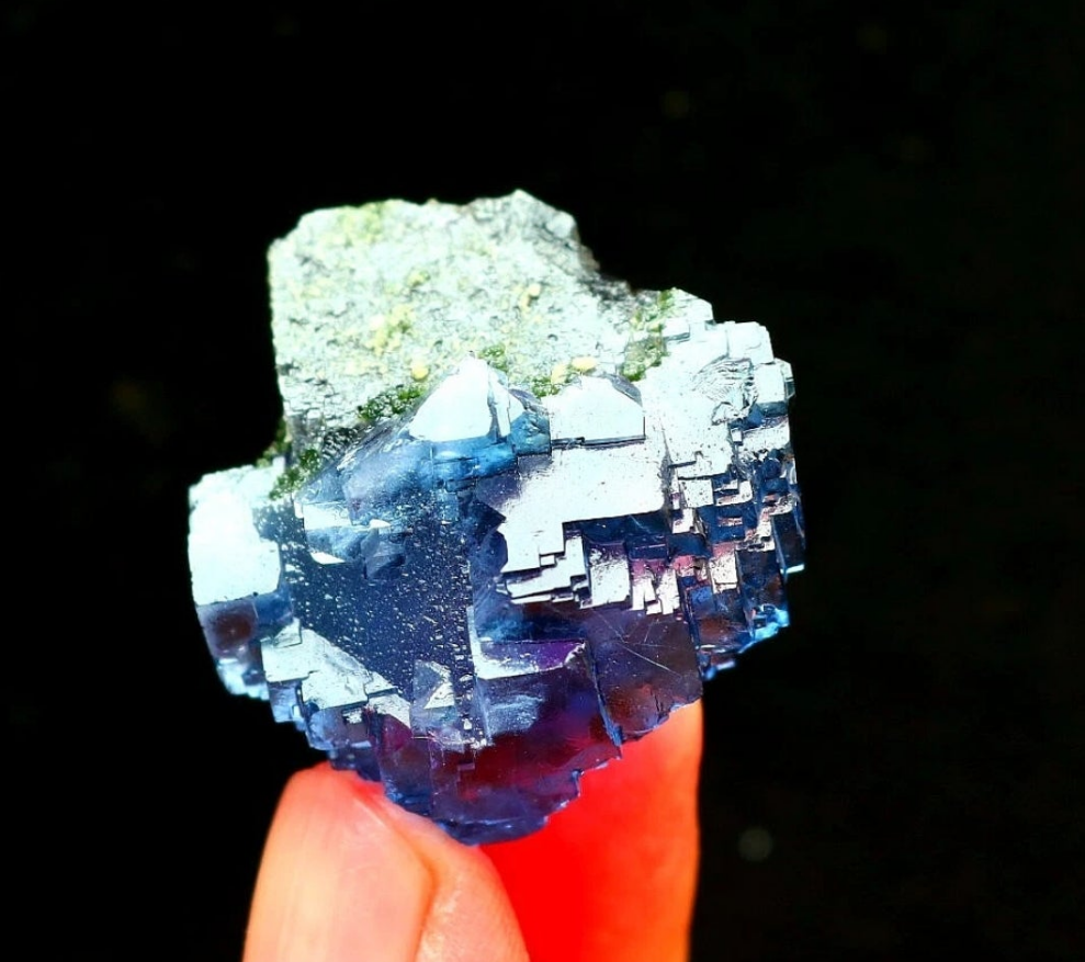 Blue Phantom Cubic Fluorite