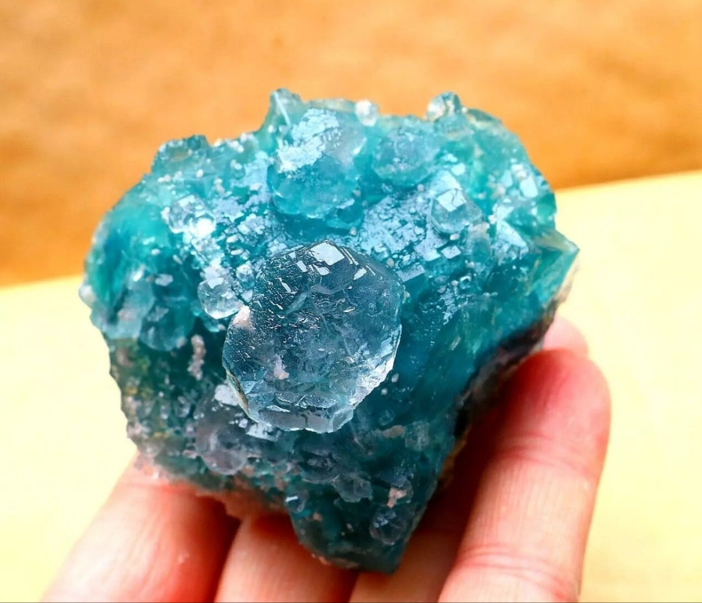 Blue Octahedron Fluorite