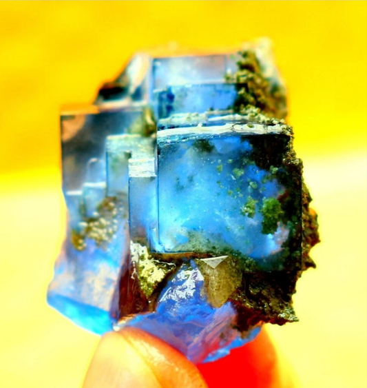 Blue Phantom Cubic Fluorite