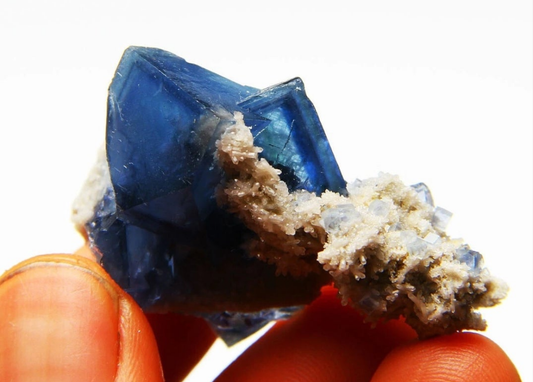 Blue Phantom Cube Fluorite