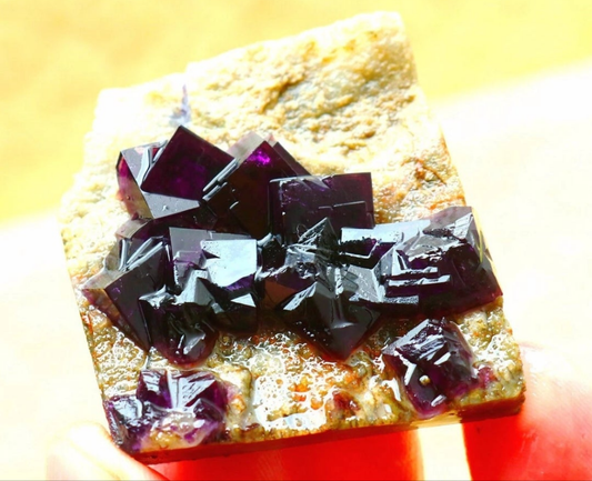 Purple Phantom Cubic Fluorite