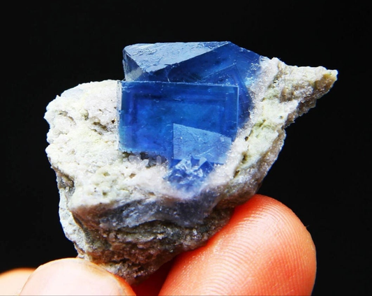 Blue Phantom Cubic Fluorite