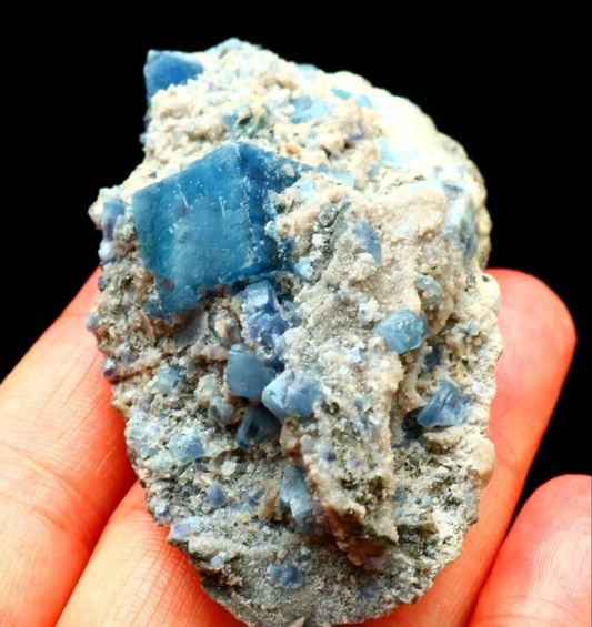 Blue Phantom Cubic Fluorite