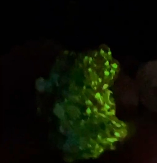 Fluorescent Sphalerite with Calcite