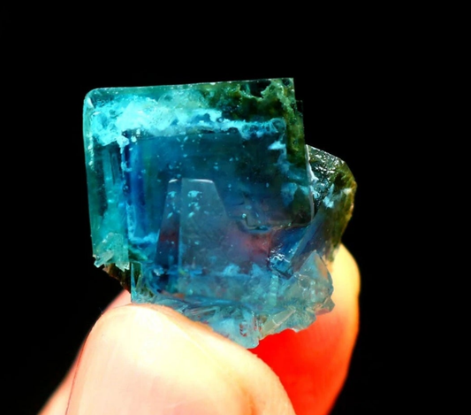 Green/Blue Phantom Cubic Fluorite