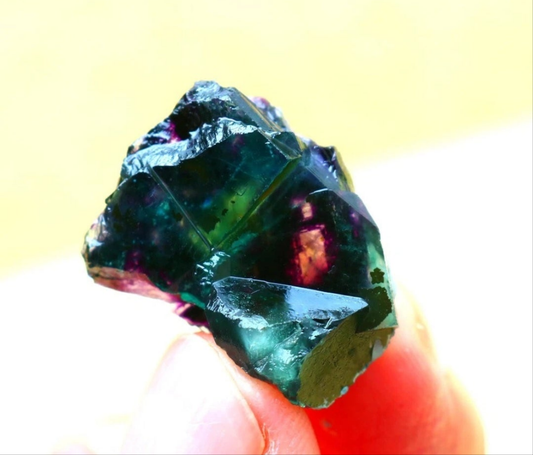 Green/Purple Phantom Cubic Fluorite