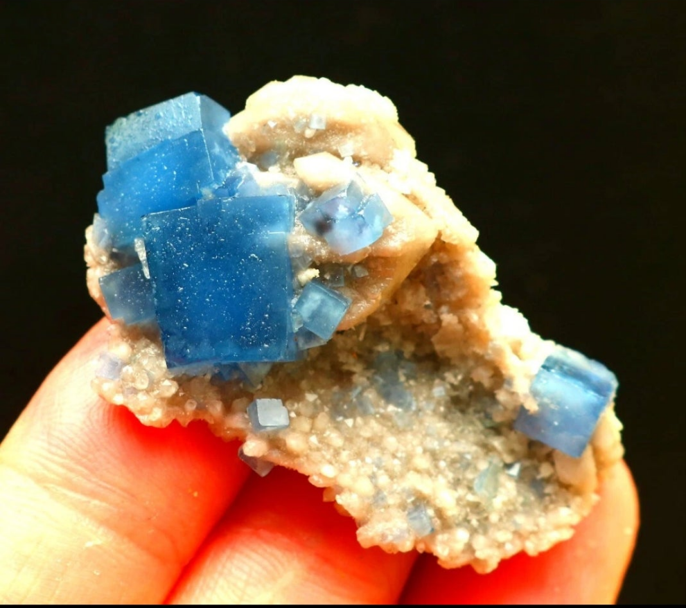 Blue Phantom Cubic Fluorite