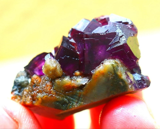 Purple Phantom Cubic Fluorite