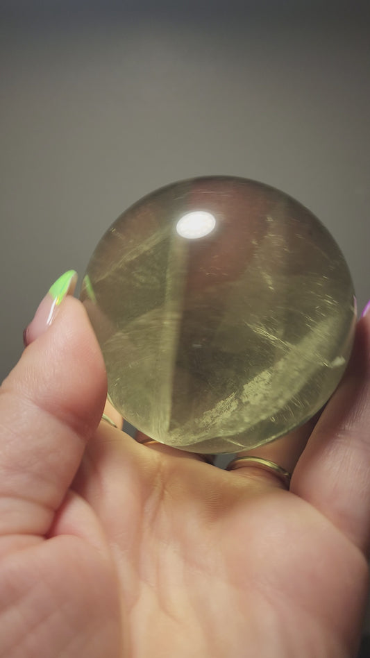 Rare Green Apple Fluorite Sphere C190