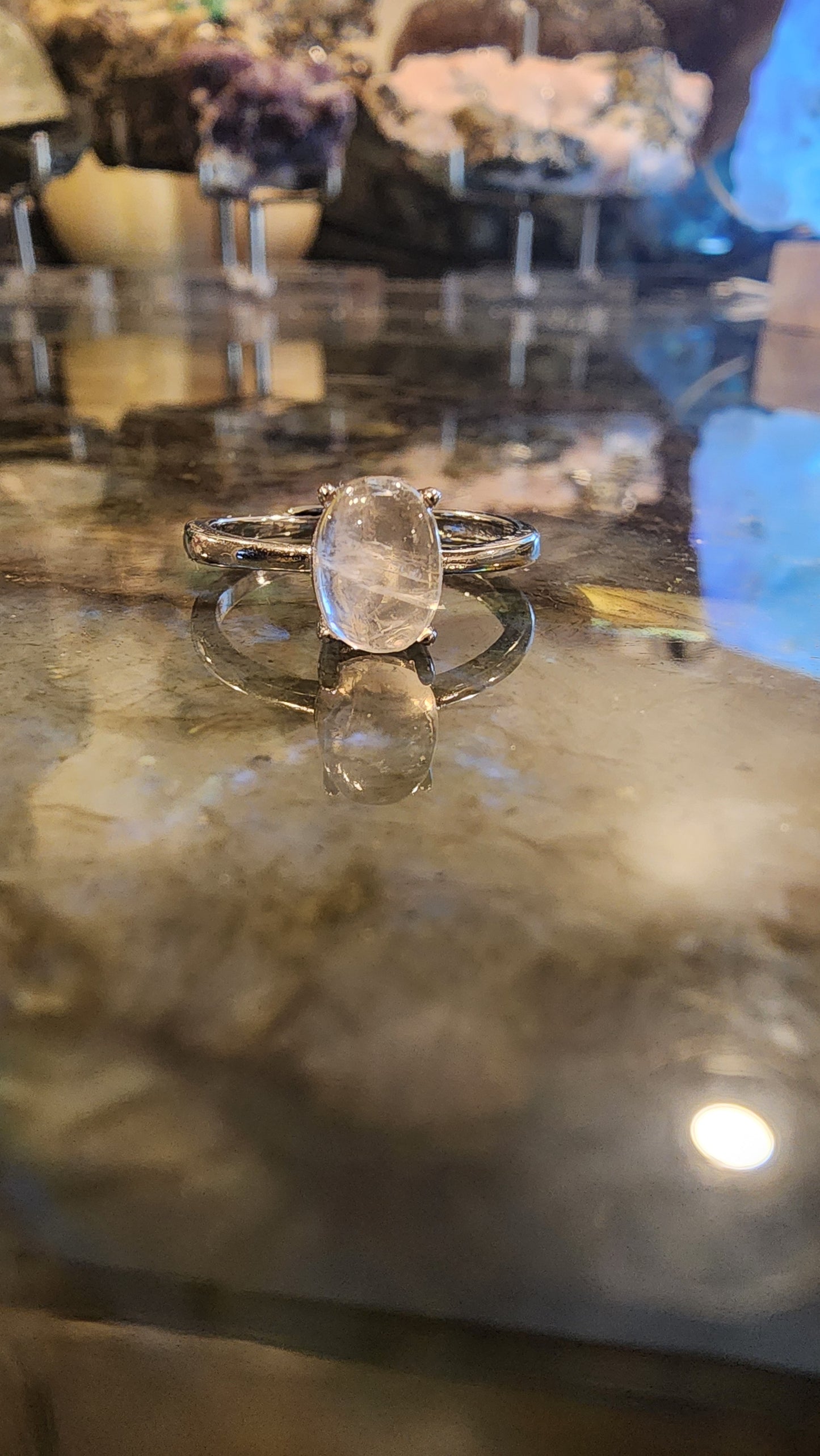 Morganite and Base Metal Ring
