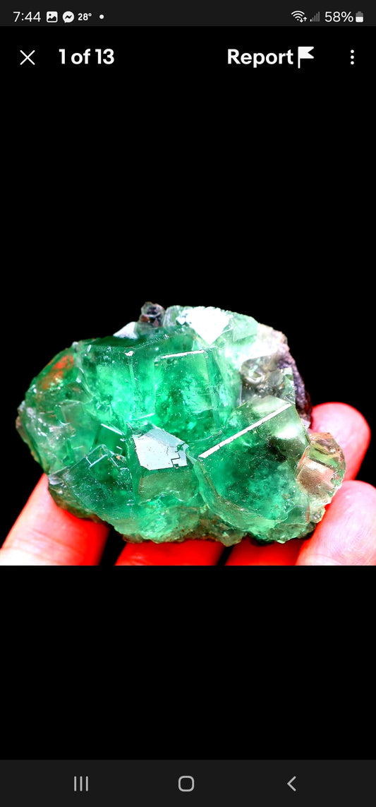Green Phantom Cubic Fluorite