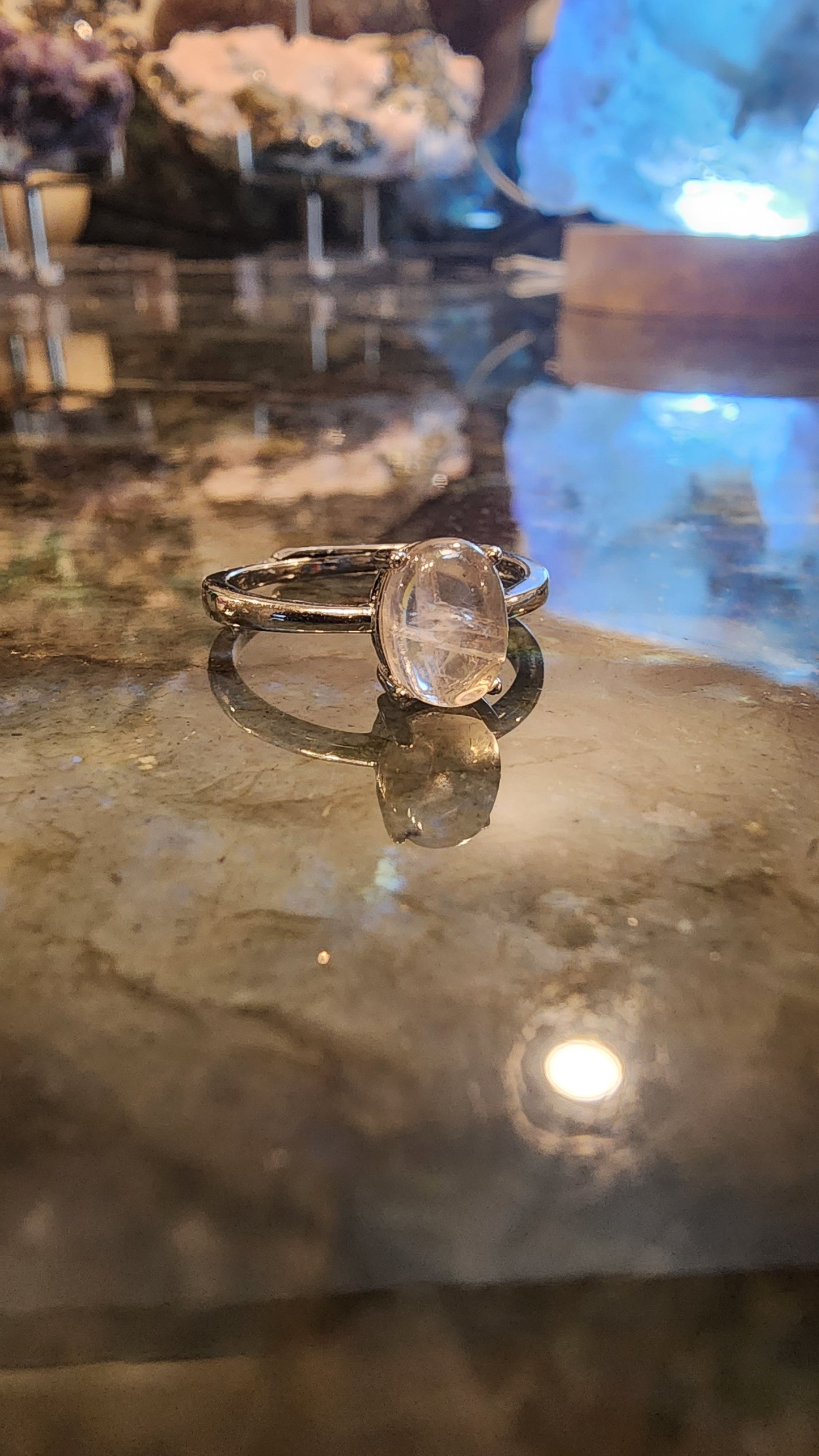 Morganite and Base Metal Ring
