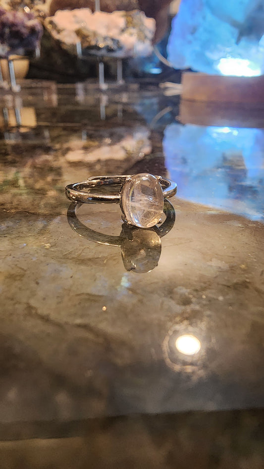 Morganite and Base Metal Ring