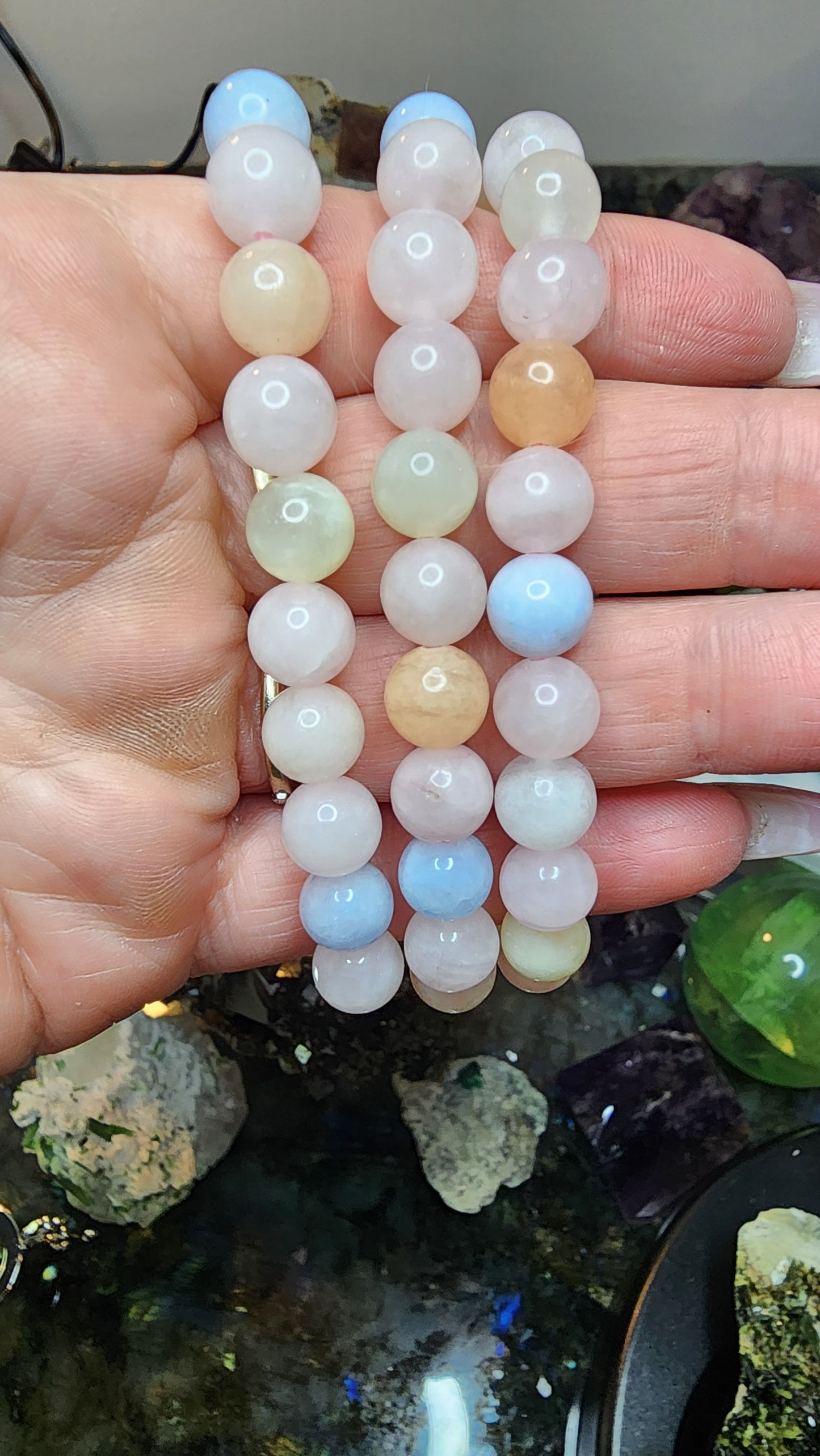 8mm Mixed Morganite Bracelet