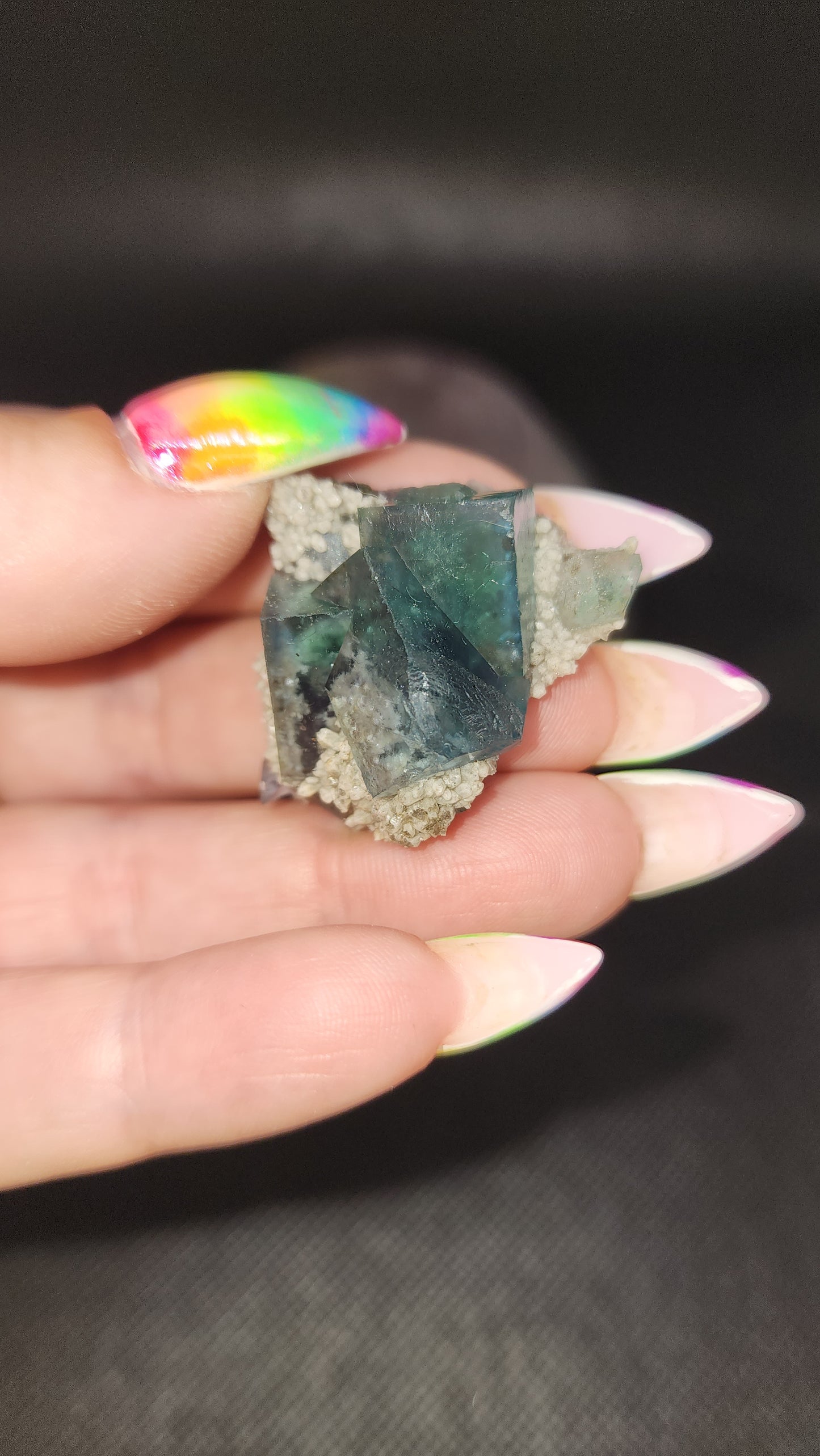 Blue/Green Phantom Cubic Fluorite