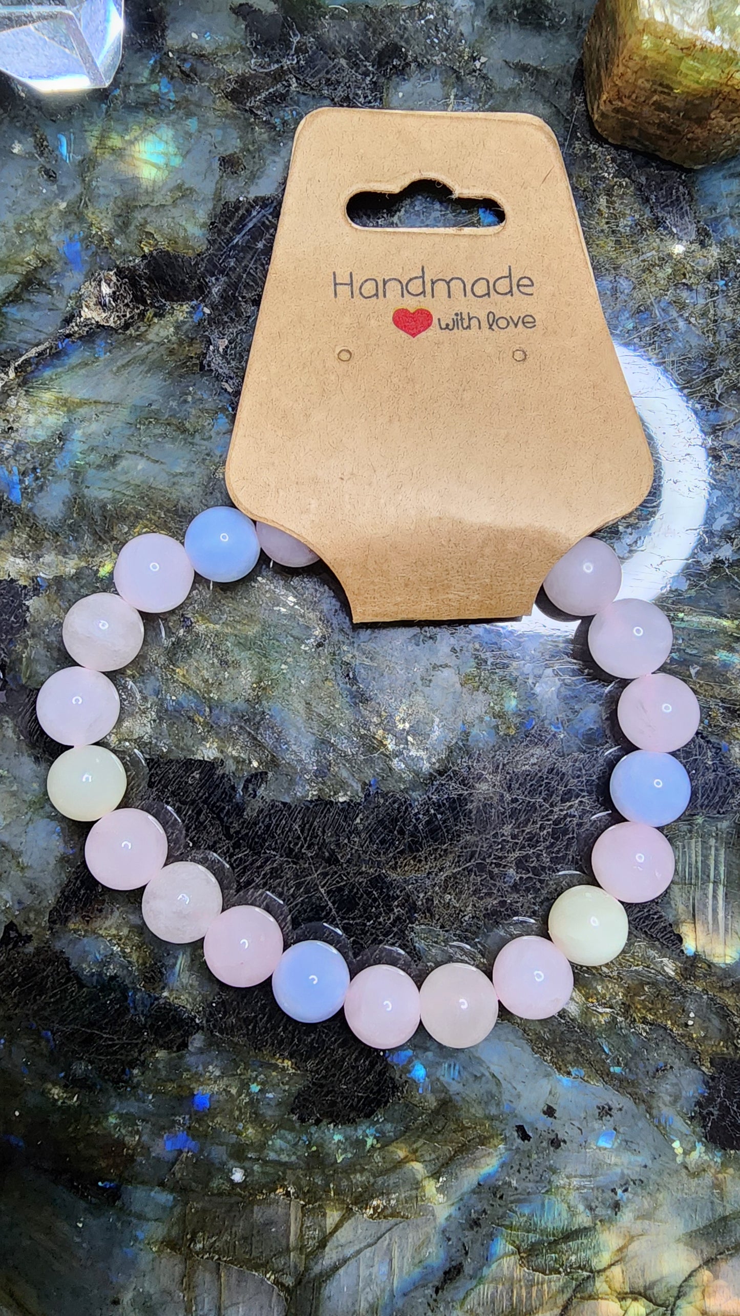 8mm Mixed Morganite Bracelet