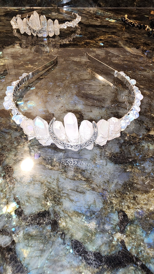 Aura Quartz & Opalite Crown