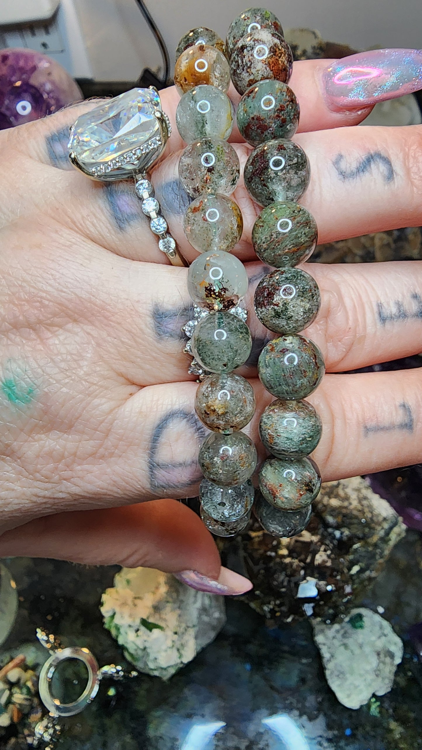 High Quality 8mm Garden Quartz Bracelet