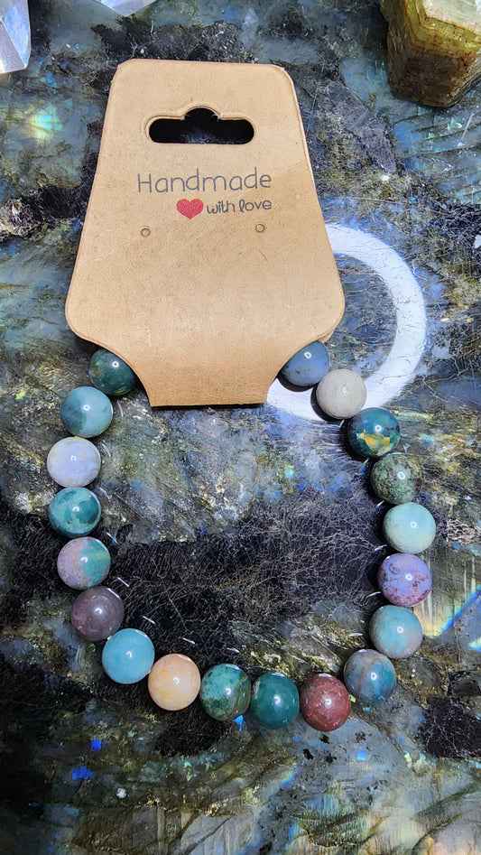 8mm Ocean Jasper Bracelet