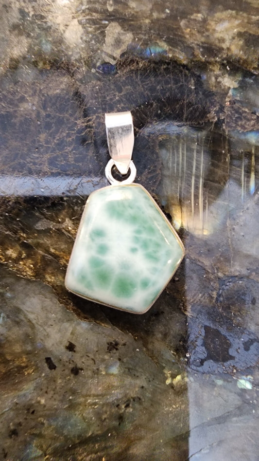 High Quality Larimar Pendant 925 Silver Pendant