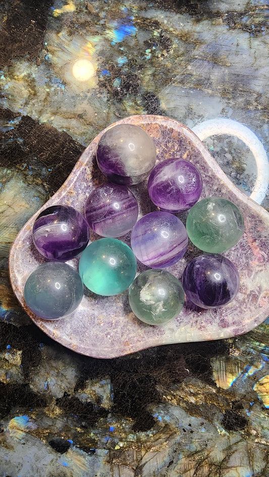 Rainbow Fluorite Small Sphere