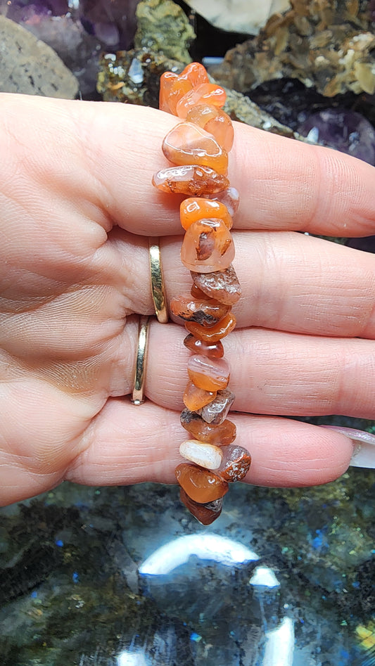 Carnelian Chip Bracelet