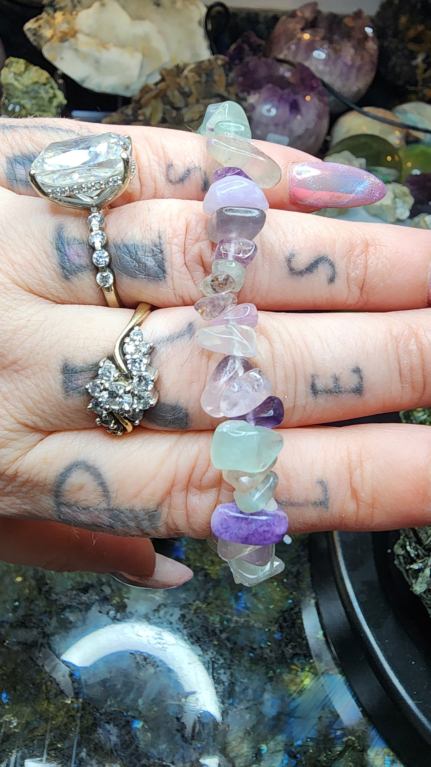 Fluorite Chip Bracelet