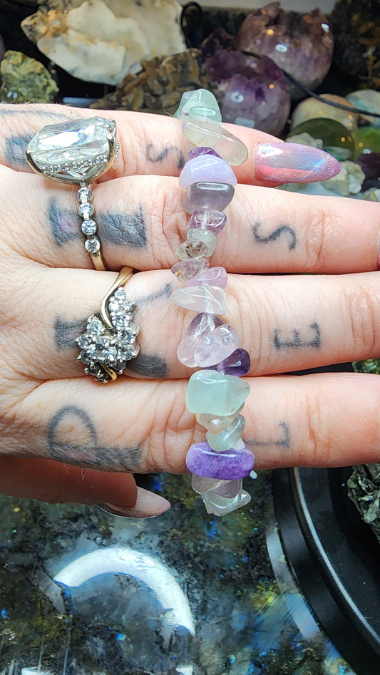 Fluorite Chip Bracelet