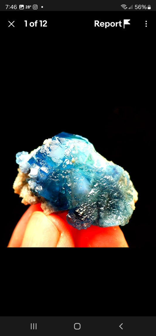 Blue Phantom Cubic Fluorite