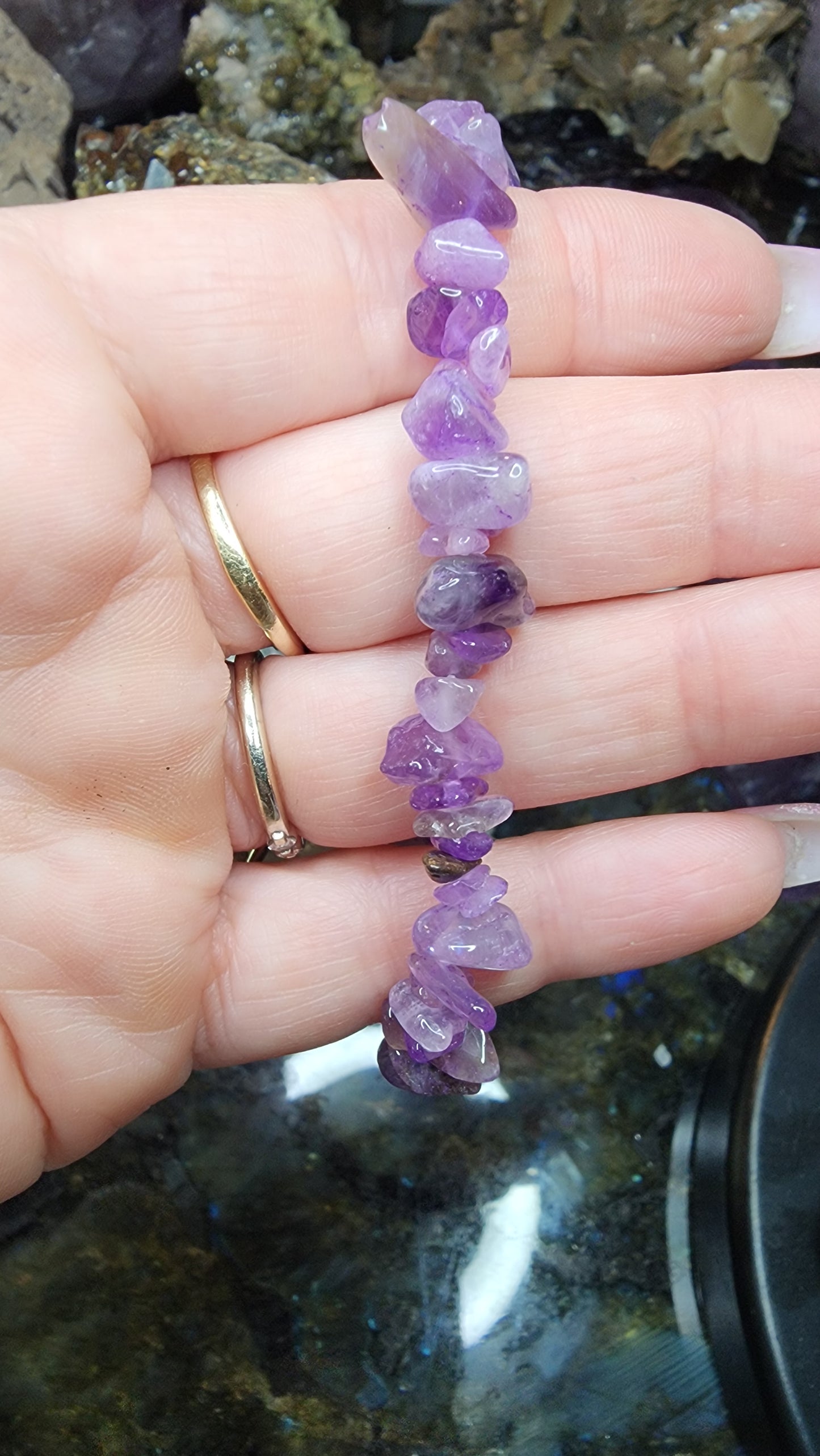 Amethyst Chip Bracelet